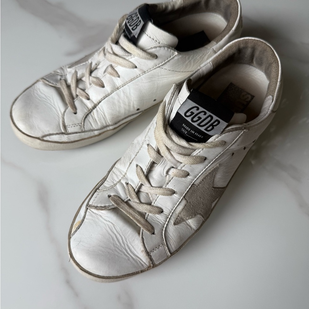 Golden Goose White and Gray Vintage Sneakers - Picture 3 of 7
